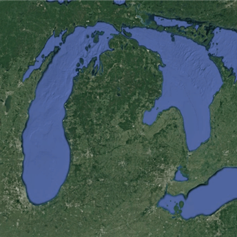 Aerial photo map of Michigan for Map