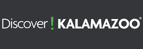 Discover Kalamazoo logo black background
